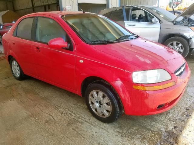 KL1TD52645B395464 - 2005 CHEVROLET AVEO BASE წითელი ფოტო 1