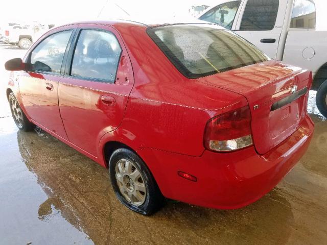 KL1TD52645B395464 - 2005 CHEVROLET AVEO BASE წითელი ფოტო 3