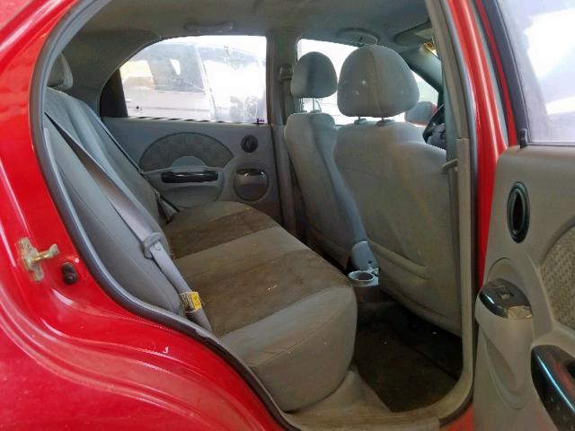 KL1TD52645B395464 - 2005 CHEVROLET AVEO BASE წითელი ფოტო 6