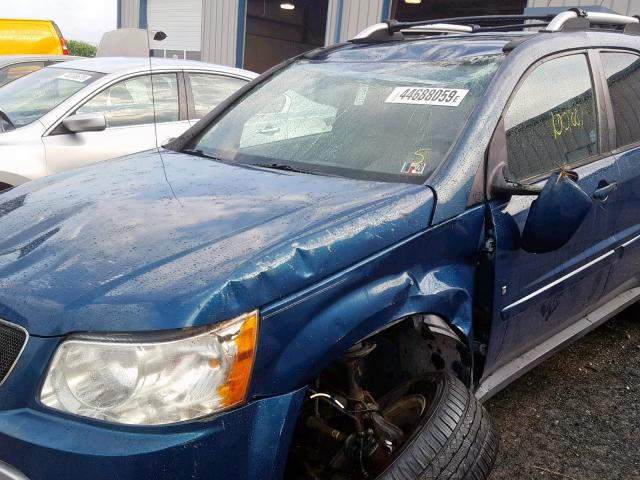 2CKDL73F666182216 - 2006 PONTIAC TORRENT TEAL photo 9