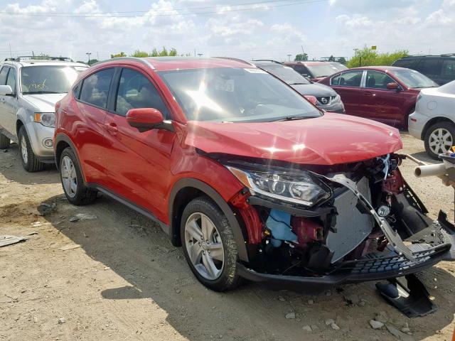 3CZRU6H52KM709411 - 2019 HONDA HR-V EX RED photo 1