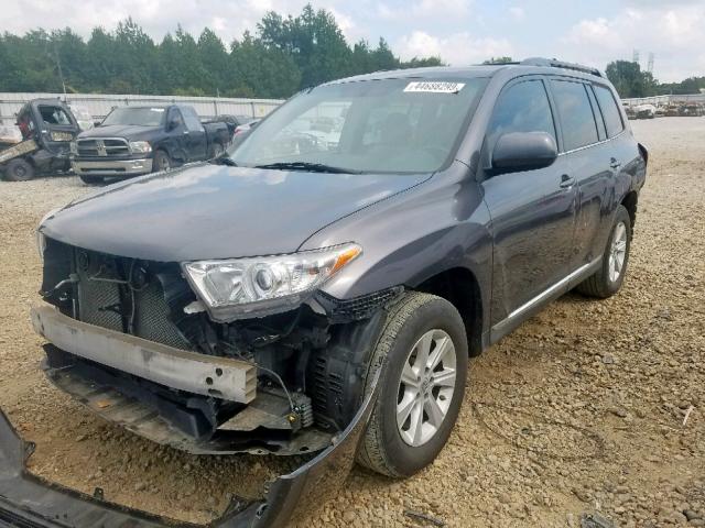 5TDZK3EH4CS071785 - 2012 TOYOTA HIGHLANDER BLUE photo 2