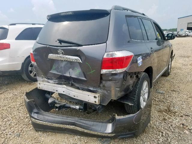 5TDZK3EH4CS071785 - 2012 TOYOTA HIGHLANDER BLUE photo 4