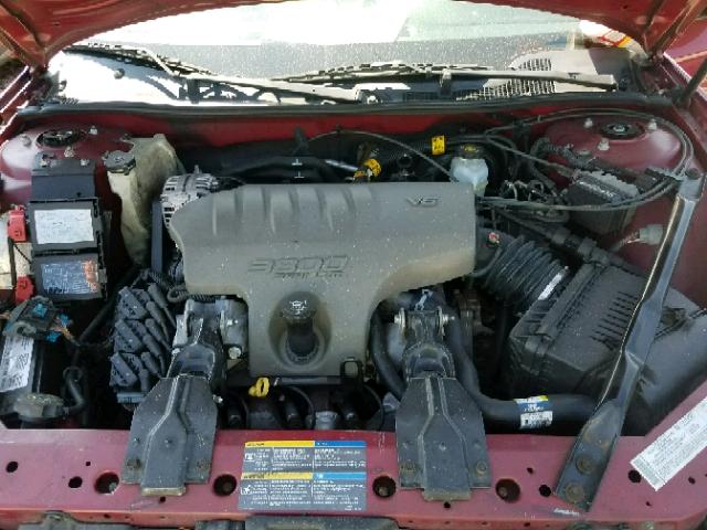 2G1WX12K059169175 - 2005 CHEVROLET MONTE CARL BURGUNDY photo 7