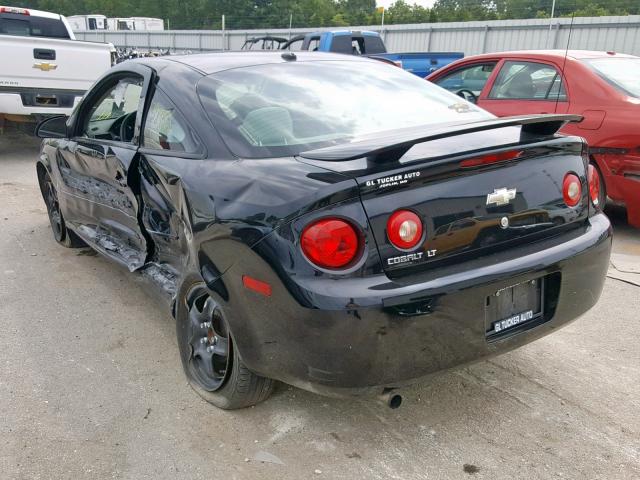 1G1AL18F087259075 - 2008 CHEVROLET COBALT LT BLACK photo 3