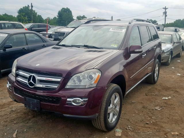 4JGBF71E67A130195 - 2007 MERCEDES-BENZ GL 450 4MA RED photo 2