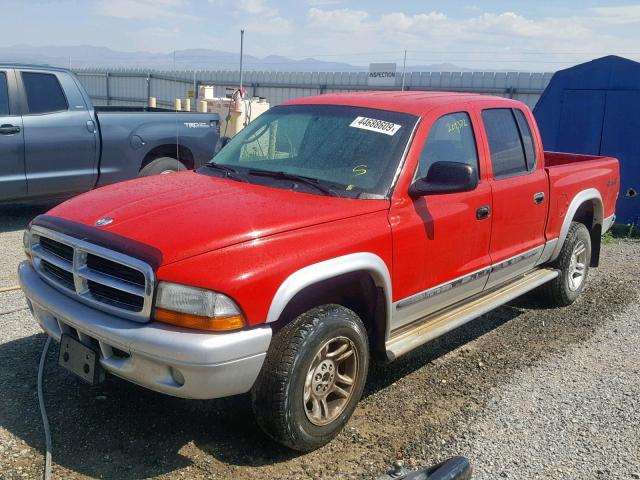 1D7HG48N64S542323 - 2004 DODGE DAKOTA QUA TWO TONE photo 2