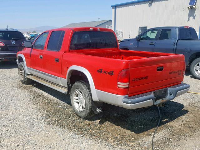 1D7HG48N64S542323 - 2004 DODGE DAKOTA QUA TWO TONE photo 3