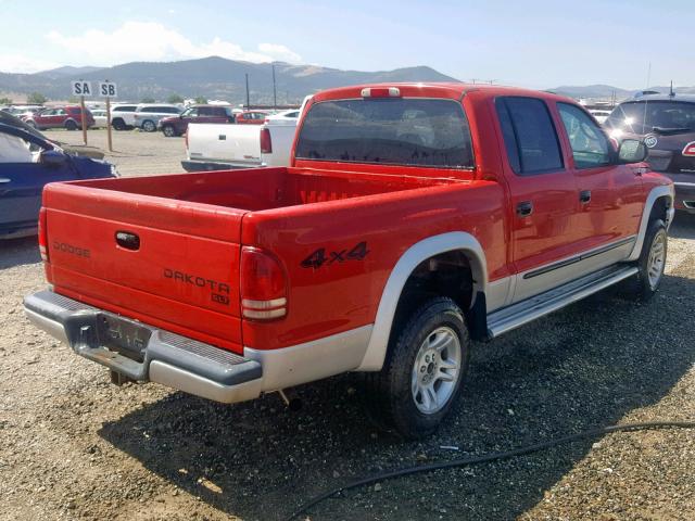 1D7HG48N64S542323 - 2004 DODGE DAKOTA QUA TWO TONE photo 4