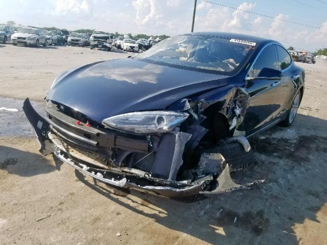 5YJSA1AG0DFP08747 - 2013 TESLA MODEL S أزرق صورة 2