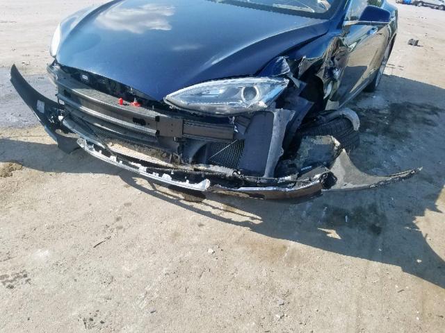 5YJSA1AG0DFP08747 - 2013 TESLA MODEL S أزرق صورة 9