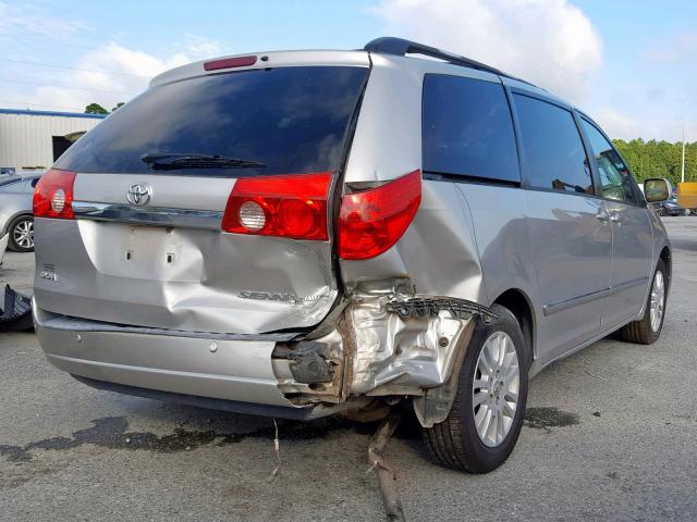 5TDZK22C89S228536 - 2009 TOYOTA SIENNA XLE SILVER photo 4