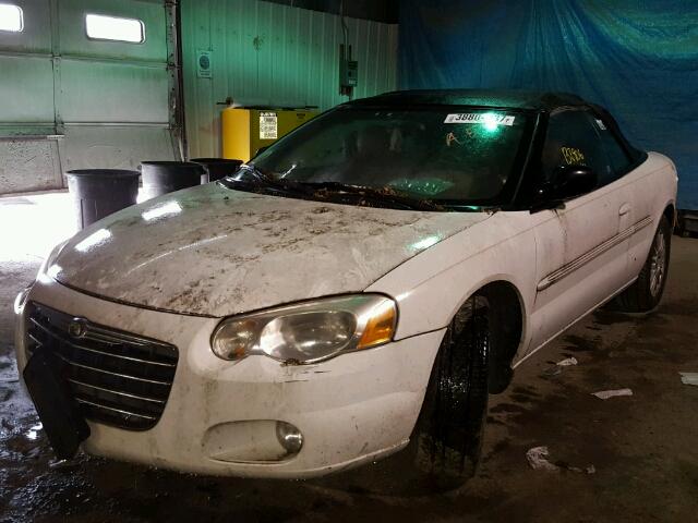 1C3EL55R64N149558 - 2004 CHRYSLER SEBRING LX WHITE photo 2