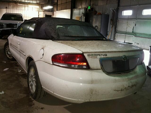 1C3EL55R64N149558 - 2004 CHRYSLER SEBRING LX WHITE photo 3