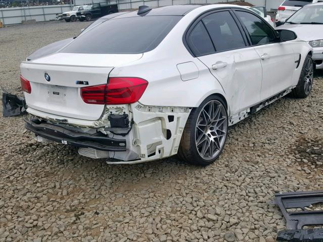 WBS8M9C39H5G86082 - 2017 BMW M3 WHITE photo 4