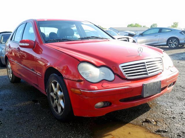 WDBRF61J03F321021 - 2002 MERCEDES-BENZ C240 RED photo 1