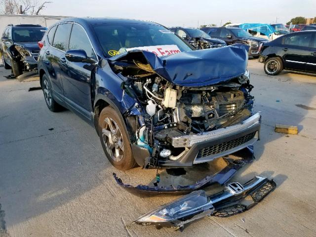 5J6RW1H85JA012558 - 2018 HONDA CR-V EXL BLUE photo 1