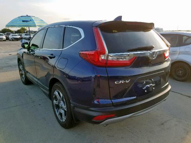 5J6RW1H85JA012558 - 2018 HONDA CR-V EXL BLUE photo 3