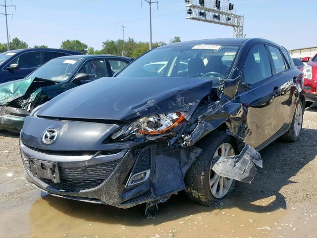 JM1BL1H58A1303562 - 2010 MAZDA 3 S BLACK photo 2