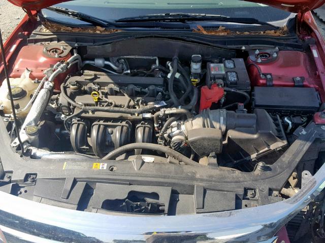 3FAHP0GAXBR261285 - 2011 FORD FUSION S RED photo 7