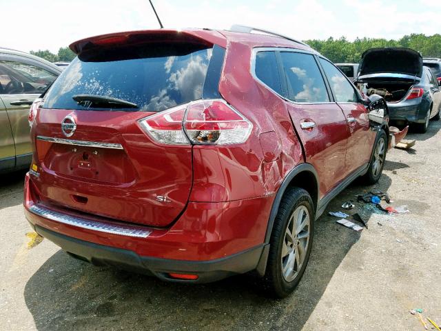 5N1AT2MT6FC806469 - 2015 NISSAN ROGUE S RED photo 4