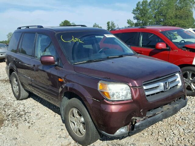 5FNYF283X8B024654 - 2008 HONDA PILOT SE BURGUNDY photo 1