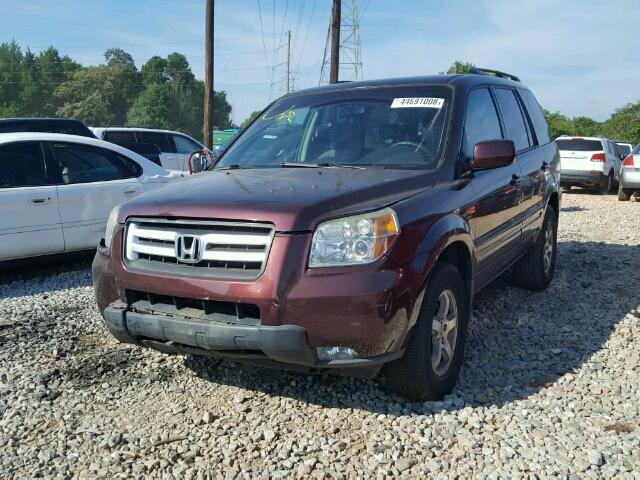 5FNYF283X8B024654 - 2008 HONDA PILOT SE BURGUNDY photo 2