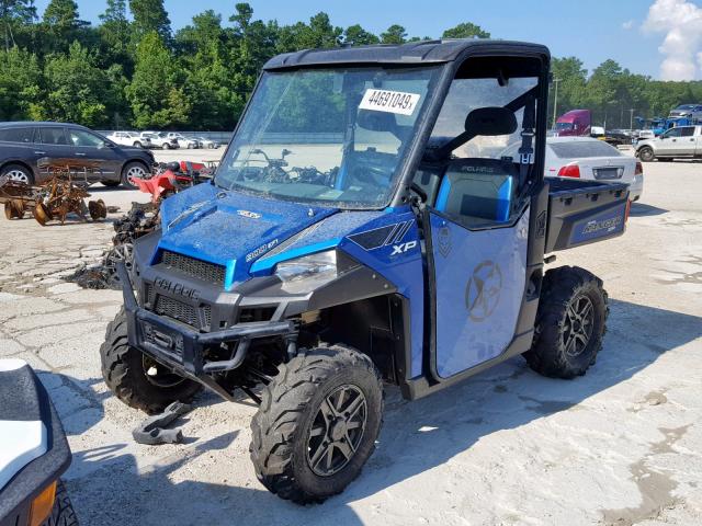 4XAUH9EA5EG349323 - 2014 POLARIS RANGER 900 BLUE photo 2