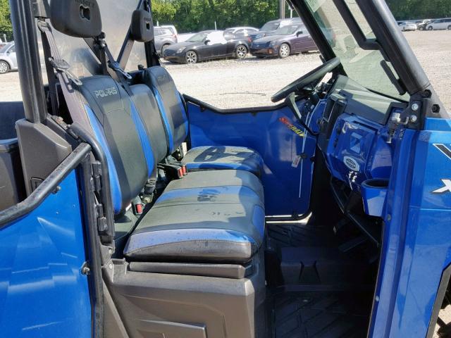 4XAUH9EA5EG349323 - 2014 POLARIS RANGER 900 BLUE photo 5