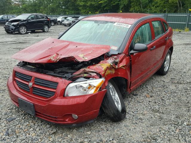 1B3HB48B57D351260 - 2007 DODGE CALIBER SX RED photo 2