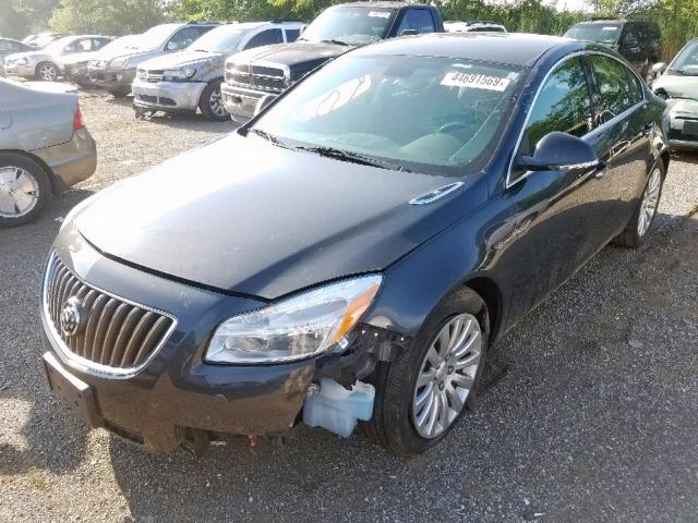 2G4GS5EV0C9169953 - 2012 BUICK REGAL PREM GRAY photo 2