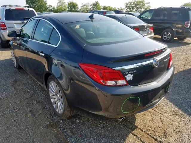 2G4GS5EV0C9169953 - 2012 BUICK REGAL PREM GRAY photo 3