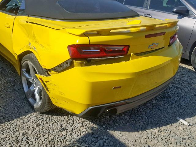 1G1FF3D70G0163476 - 2016 CHEVROLET CAMARO SS YELLOW photo 9