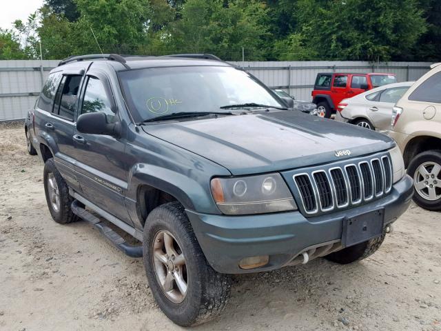 1J8GW68J22C184204 - 2002 JEEP GRAND CHER GREEN photo 1