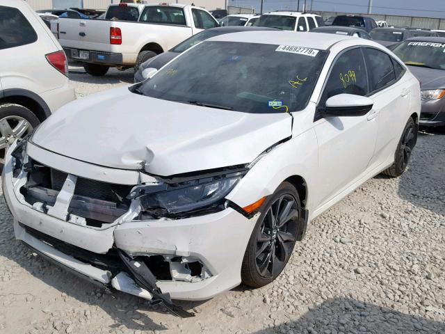 19XFC2F87KE006009 - 2019 HONDA CIVIC SPOR WHITE photo 2