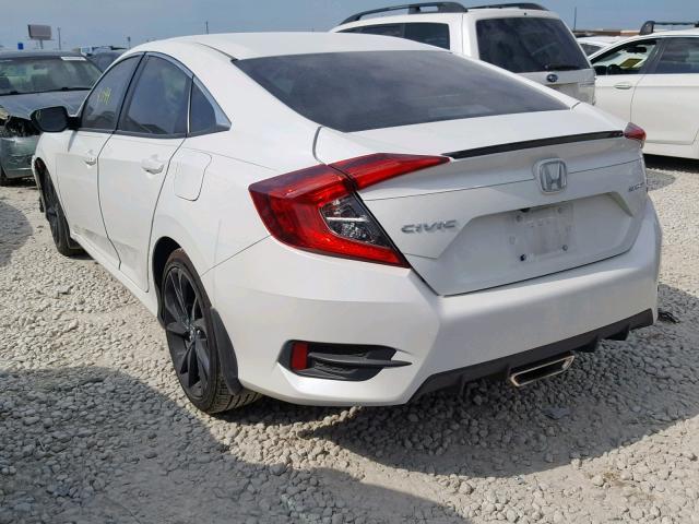 19XFC2F87KE006009 - 2019 HONDA CIVIC SPOR WHITE photo 3