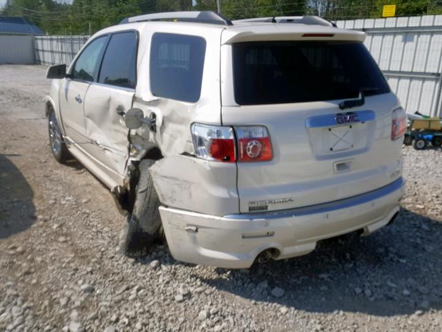 1GKKVTED5BJ237768 - 2011 GMC ACADIA DEN WHITE photo 3