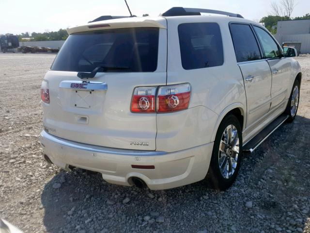 1GKKVTED5BJ237768 - 2011 GMC ACADIA DEN WHITE photo 4