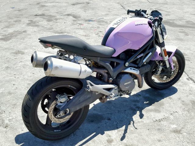 ZDM1RADN59B012964 - 2009 DUCATI MONSTER 69 PURPLE photo 4