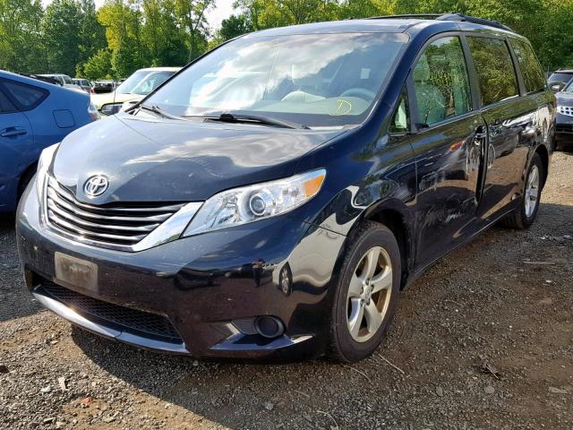 5TDKK3DCXES430857 - 2014 TOYOTA SIENNA LE BLACK photo 2