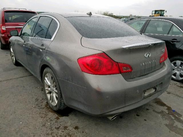 JN1CV6AP6BM500319 - 2011 INFINITI G37 BASE GRAY photo 3