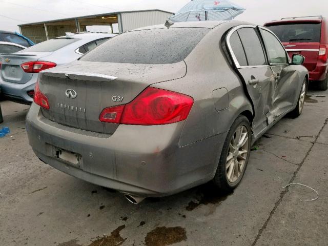 JN1CV6AP6BM500319 - 2011 INFINITI G37 BASE GRAY photo 4