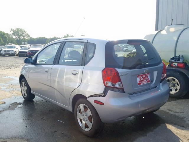 KL1TD66638B097234 - 2008 CHEVROLET AVEO BASE Gümüş foto 3