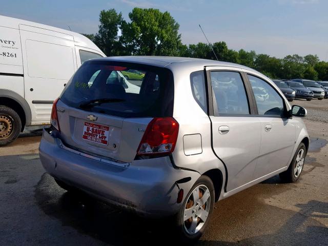 KL1TD66638B097234 - 2008 CHEVROLET AVEO BASE Gümüş foto 4