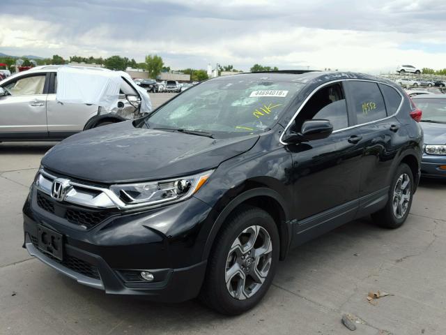 2HKRW2H89HH609890 - 2017 HONDA CR-V EXL BLACK photo 2