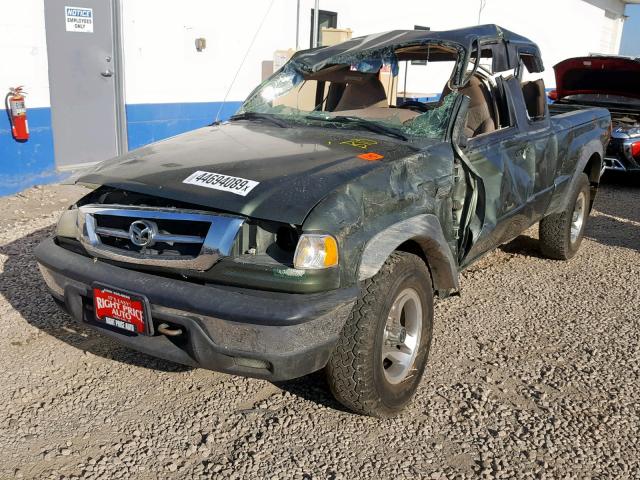 4F4ZR17U32TM03474 - 2002 MAZDA B3000 CAB GREEN photo 2