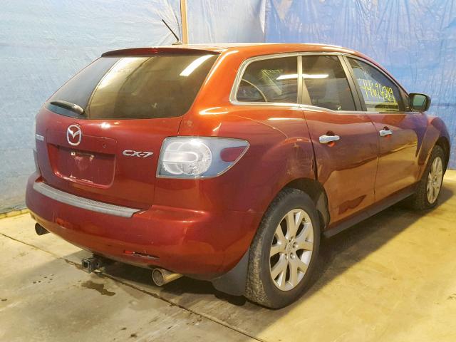 JM3ER293X70132527 - 2007 MAZDA CX-7 BURGUNDY photo 4