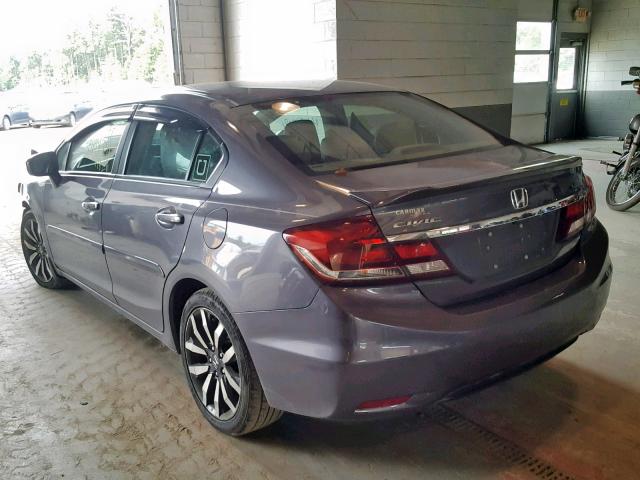 2HGFB2F93FH517952 - 2015 HONDA CIVIC EXL GRAY photo 3