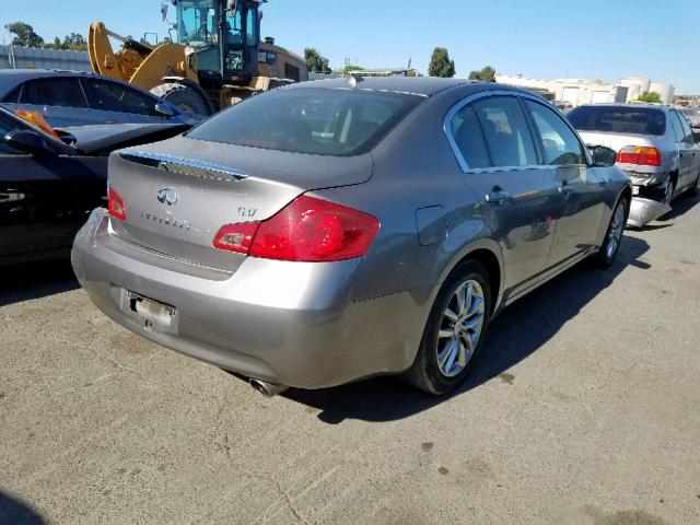 JNKCV61E39M013499 - 2009 INFINITI G37 BASE SILVER photo 4