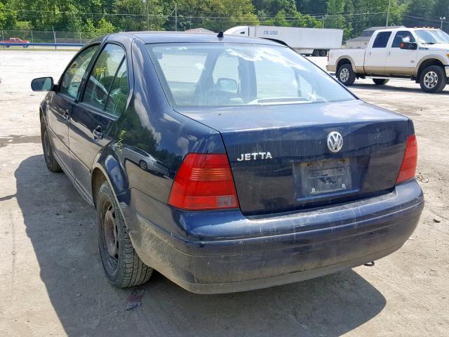 3VWRA29M4YM104504 - 2000 VOLKSWAGEN JETTA GL BLUE photo 3